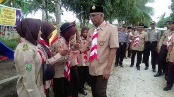 Pjs Bupati Inhil Buka Kemah Prestasi Terpadu Gerakan Pramuka