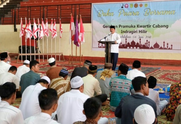Sekda Inhil Buka Puasa Bersama Kwarcab Gerakan Pramuka