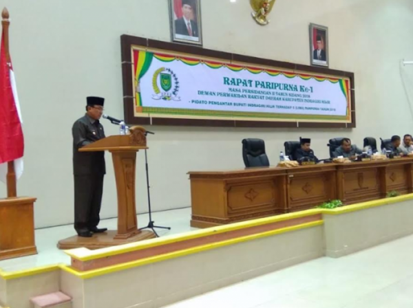 Bupati Inhil Sampaikan Pidato Pengantar Terhadap 5 Ranperda 2018