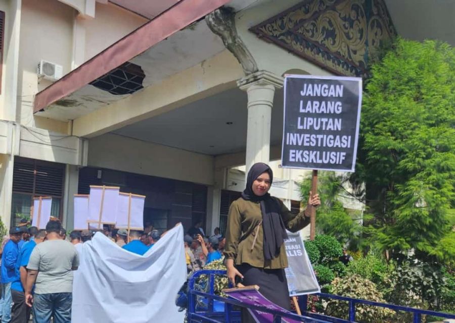 Aksi Perwal dan Jurnalis Kota Langsa Tolak Revisi UU Penyiaran