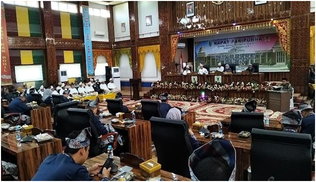 DPRD Rohil Gelar Rapat Paripurna Hari Jadi Kabupaten Rokan Hilir ke 25