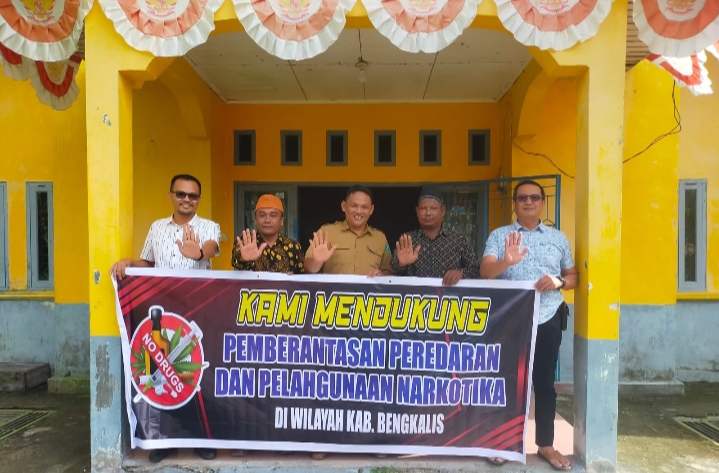 Kades Bantan Tengah Dukung Upaya Polda Riau Berantas Narkoba