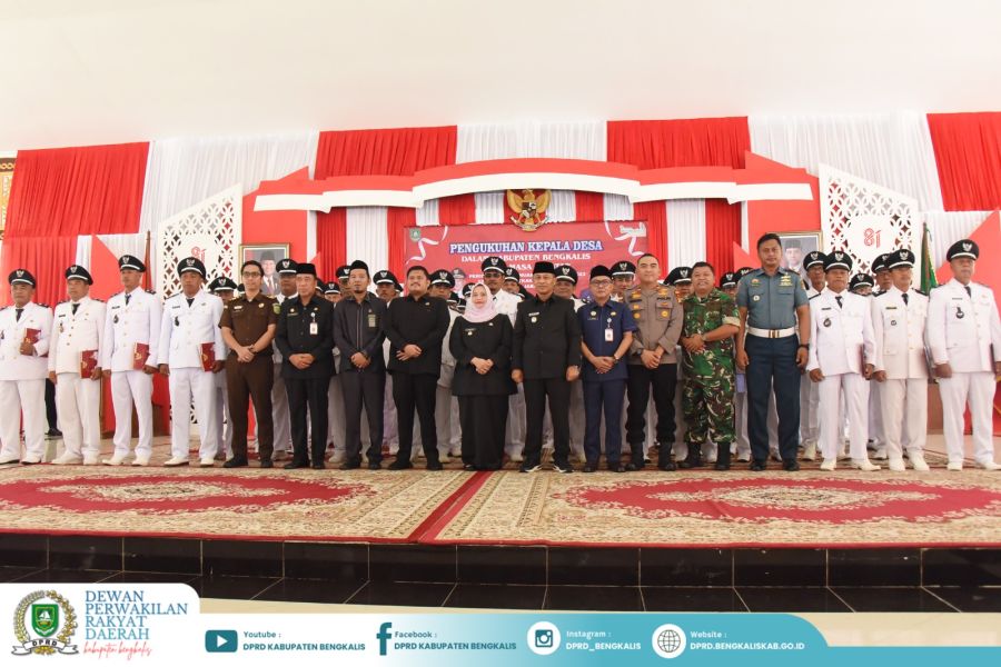 Ketua DPRD Bengkalis Hadiri Pengukuhan Perpanjangan Masa Jabatan Kepala Desa se-Kabupaten Bengkalis