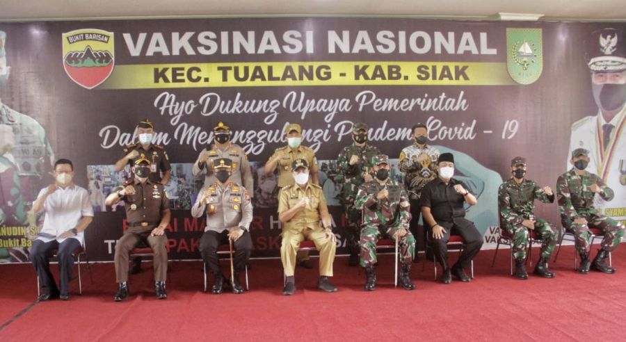 Pangdam I/BB Apresiasi Pemkab Siak Gelar Serbuan Vaksinasi Massal