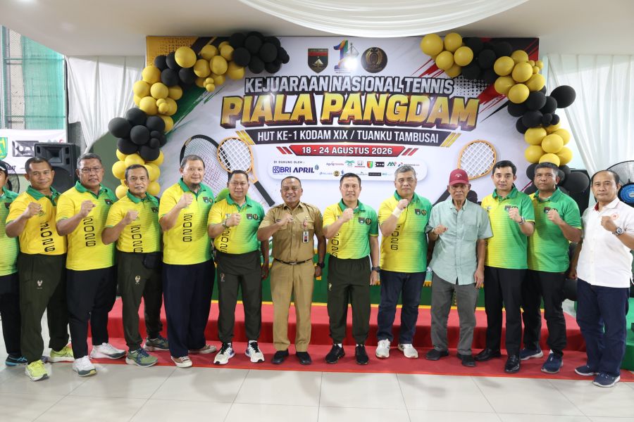 Pangdam XIX Tuanku Tambusai Tutup Kejurnas Tenis Piala Pangdam, Sportivitas Jadi Penegasan