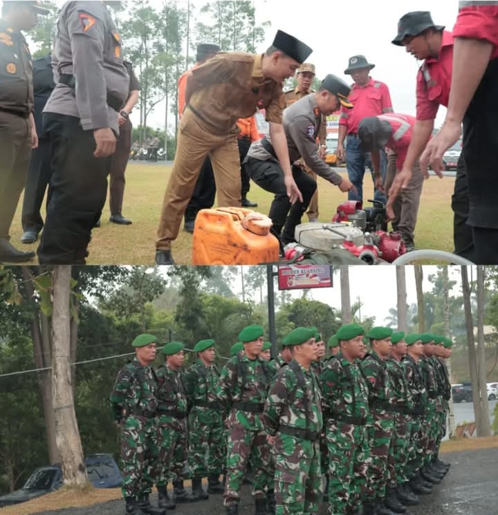 Pemkab Kuansing dan Polres Gelar Apel Kesiapsiagaan Karhutla, Perkuat Sinergi Lintas Sektor