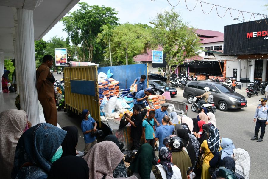 Pemko Langsa Melalui DP2KP Kota Langsa Gelar Pasar Pangan Murah