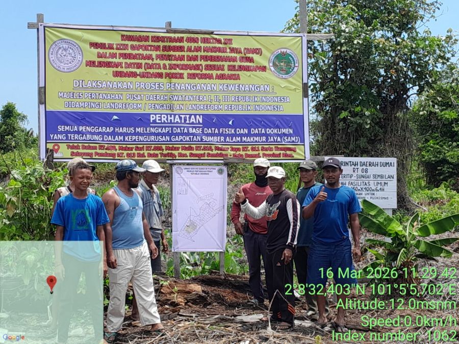 Penataan Lahan 4.000 Hektar di Sungai Sembilan Masuk Skema Reforma Agraria