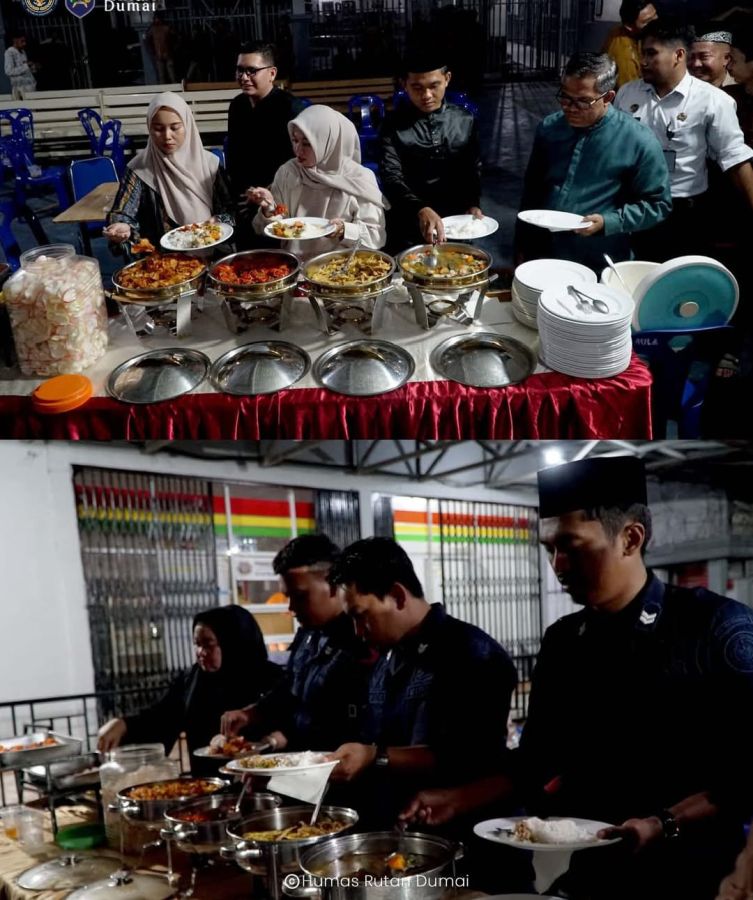 Rutan Dumai Gelar Buka Bersama Petugas dan Warga Binaan,Guna Meningkatkan  Kebersamaan