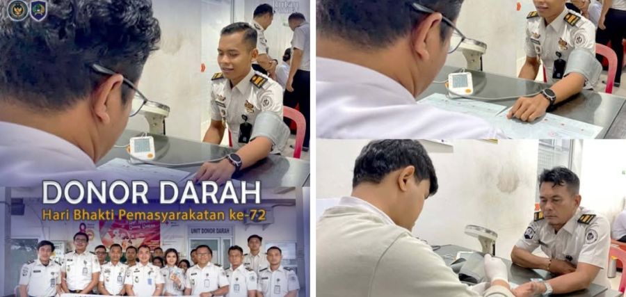Rutan Dumai Gelar Donor Darah dalam Rangka Hari Bakti Pemasyarakatan ke-62