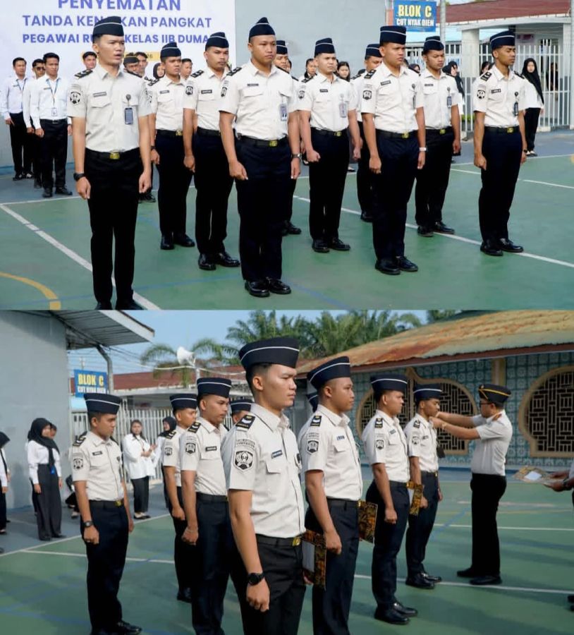 Rutan Dumai Sematkan Kenaikan Pangkat Pegawai