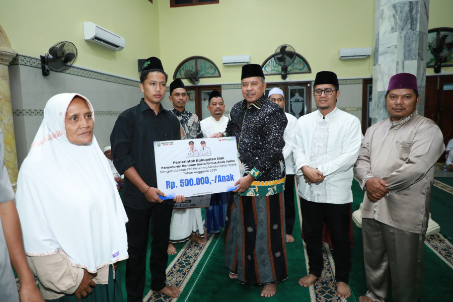 Safari Ramadan di Kampung Teluk Merbau, Bupati Alfedri Ajak Warga Perkuat Zakat