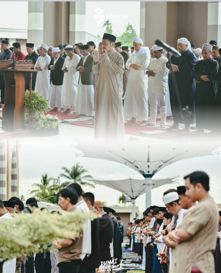 Sholat Idul Adha Di Masjid Agung Habiburrahman Di Dumai Islamic Center (DIC)