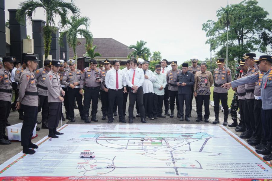 Sukseskan MTQ Riau ke-44, Polres Kuansing Tutup Simpang STM dan Berlakukan Contra Flow