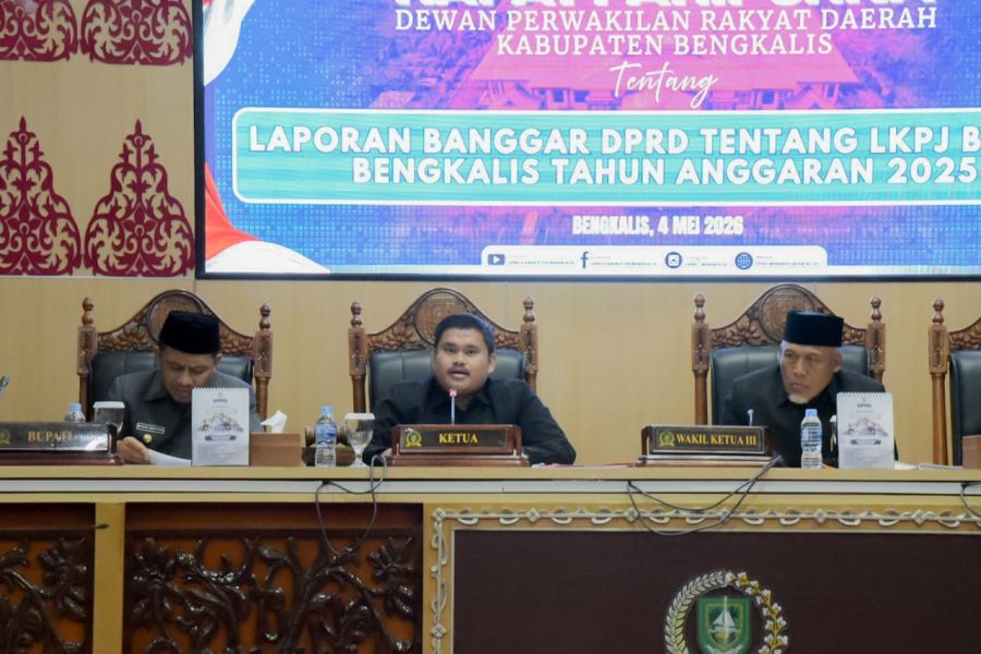 Wakil Bupati Bagus Santoso Sampaikan Laporan Banggar LKPJ Bupati Bengkalis
