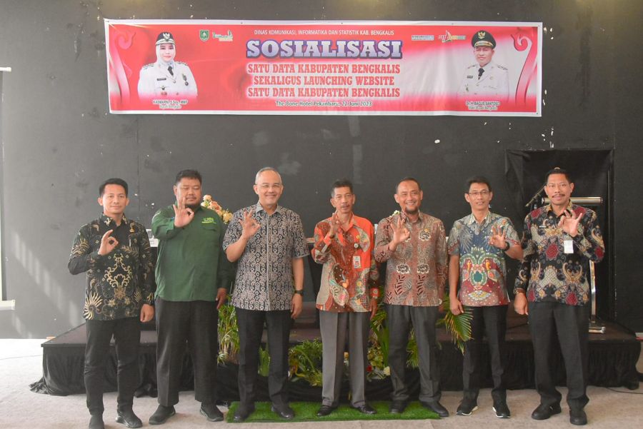 Wujudkan Satu Data, Diskominfotik Bengkalis Taja Sosialisasi dan Launching Website