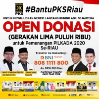 PKS Riau Open Donasi Galibu Pemenangan Pilkada 2020