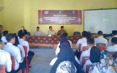 Pelantikan dan pengambilan sumpah Petugas KPPS Desa Berancah Kecamatan Bantan Kabupaten Bengkalis