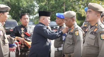 Pj Sekda Kuansing Pimpin Apel Gelar Pasukan Pengamanan Event Nasional Pacu Jalur 2026